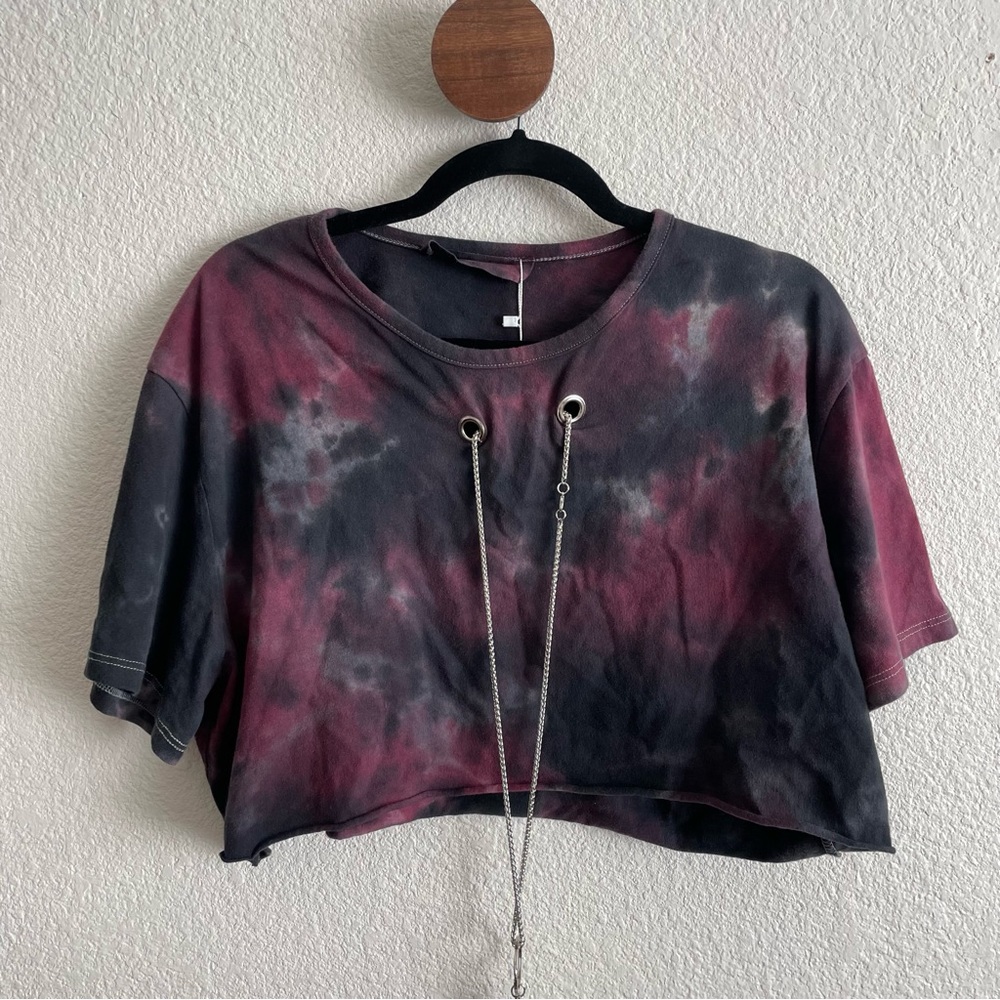 NWT Emma & Sam Tie Dye Purple Crop Top